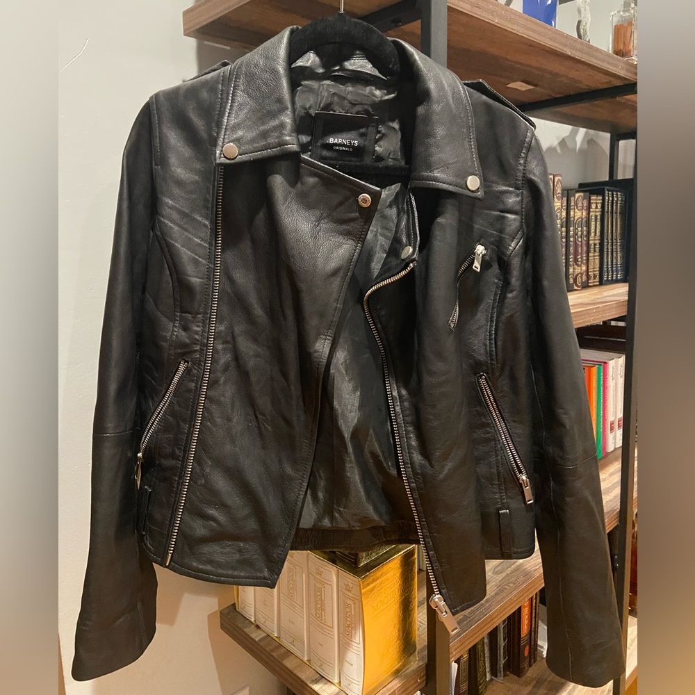 Barney’s Originals Leather Moto Jacket